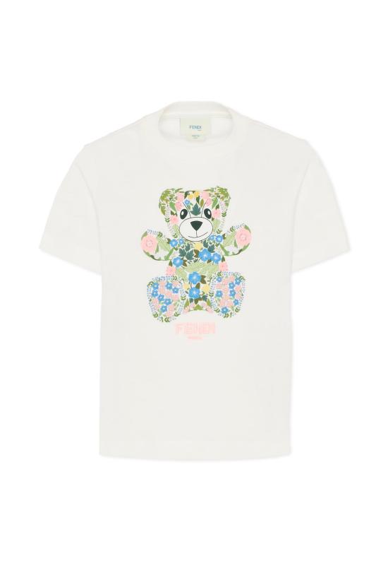 25FW [키즈] 펜디 티셔츠 JFI384 7AJ F0TU9 WHITE