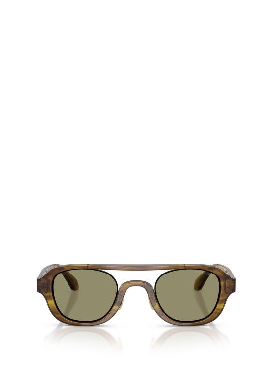 26FW 조르지오 아르마니 선글라스 AR8247 63302A STRIPED BROWN LIGHT