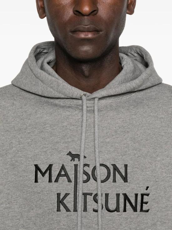 25FW 메종키츠네 필러 컴포트 후드 티셔츠 PM00701KM0341 H131 GREY MELANGE - MAISON KITSUNE