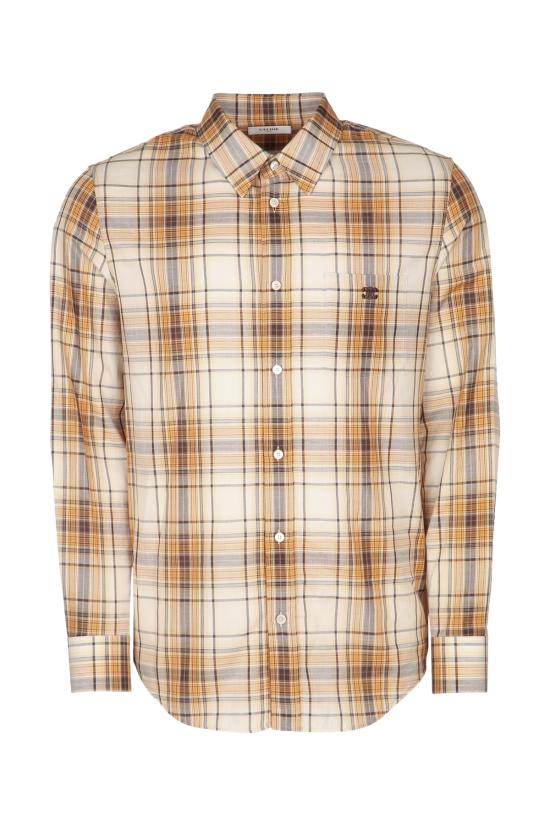 25FW 셀린느 긴팔 셔츠 2C9820W22 03BX SABLEBEIGEMARRON