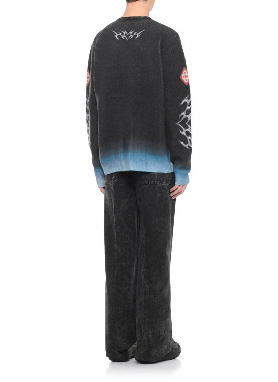 25FW 카사블랑카 스웨터 MAW25KW116601 CASHMERE Black - CASABLANCA