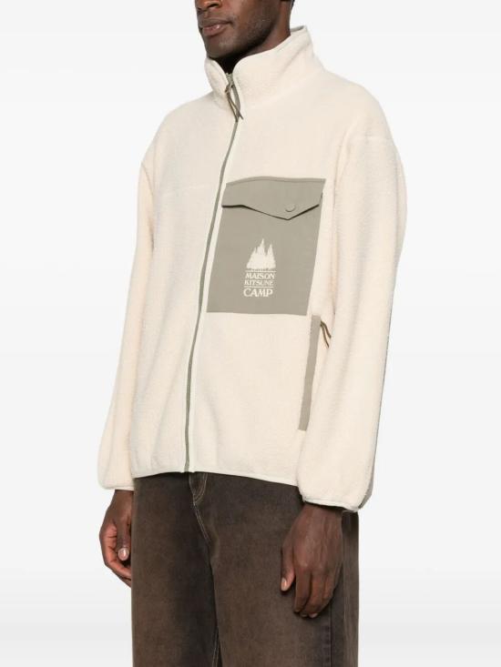 25FW 메종키츠네 캐주얼 플리스 자켓 PM02136WM2031 P700 ECRU - MAISON KITSUNE