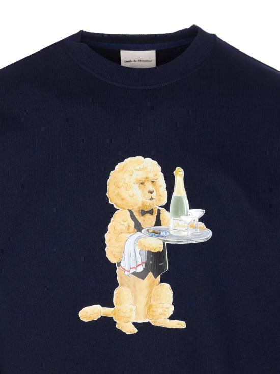 25FW 드롤드무슈 후드 티셔츠 I SW182 CO127 NY NY NAVY - DROLE DE MONSIEUR