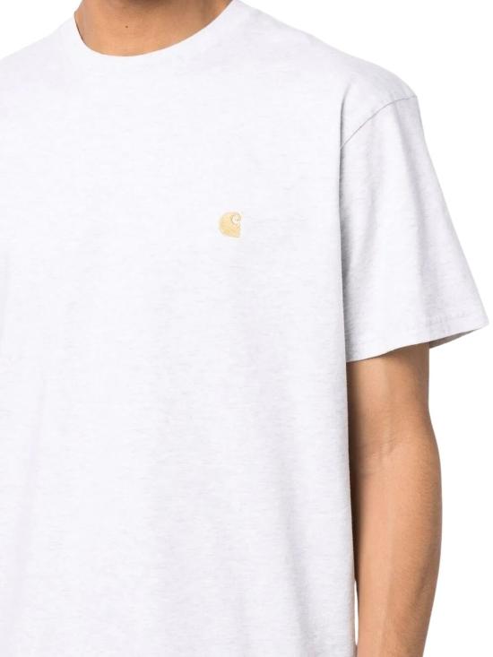 25FW 칼하트 반팔 티셔츠 I026391 00JXX ASH HEATHER GOLD - CARHARTT