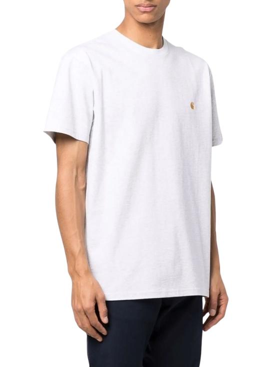 25FW 칼하트 반팔 티셔츠 I026391 00JXX ASH HEATHER GOLD - CARHARTT