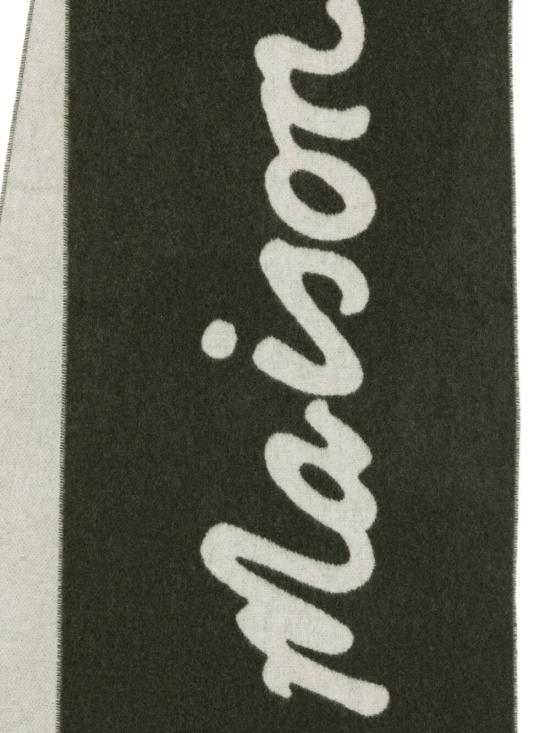 25FW 메종키츠네 핸드라이팅 스카프 PM06202WB0038 0079 DARK KHAKI - MAISON KITSUNE