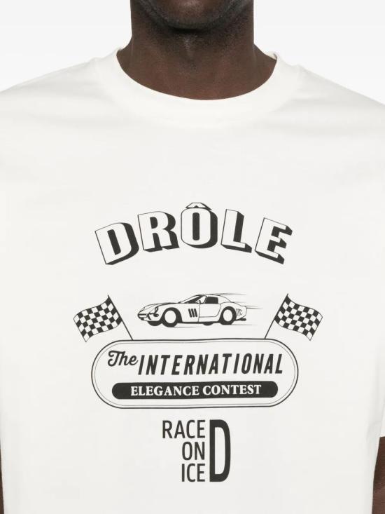 25FW 드롤드무슈 반팔 티셔츠 I TS279 CO195 OW OW OFF WHITE - DROLE DE MONSIEUR