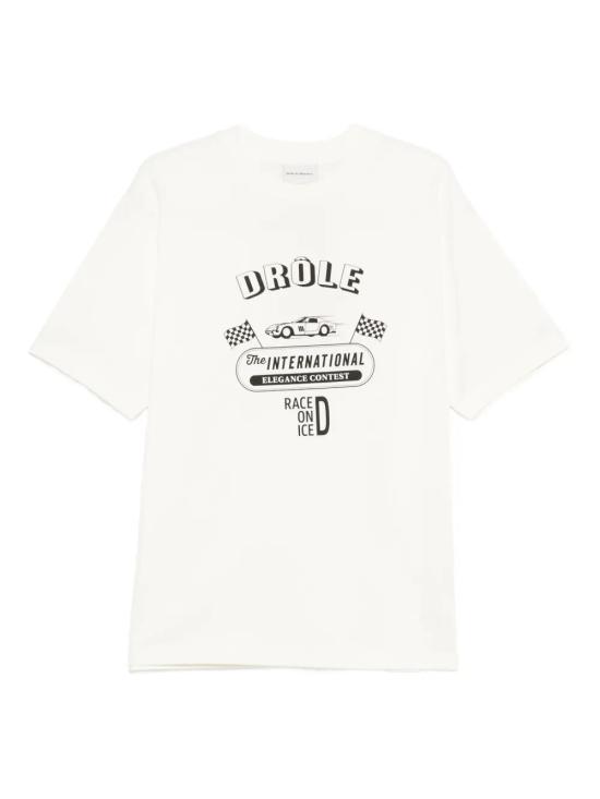 25FW 드롤드무슈 반팔 티셔츠 I TS279 CO195 OW OW OFF WHITE