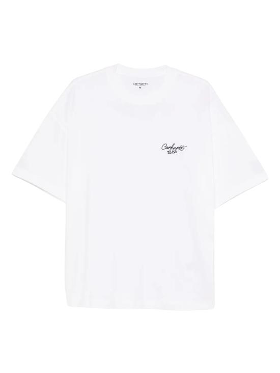 25FW 칼하트 반팔 티셔츠 I033828 00AXX WHITE BLACK