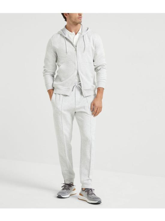 25FW 브루넬로 쿠치넬리 스트레이트 팬츠 MM8313263G C1250 Light Grey - BRUNELLO CUCINELLI