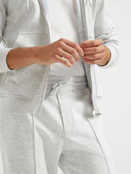 25FW 브루넬로 쿠치넬리 스트레이트 팬츠 MM8313263G C1250 Light Grey - BRUNELLO CUCINELLI