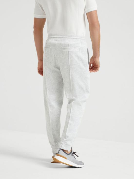 25FW 브루넬로 쿠치넬리 스트레이트 팬츠 MM8313263G C1250 Light Grey - BRUNELLO CUCINELLI