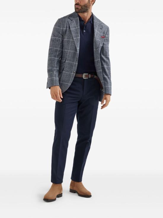 25FW 브루넬로 쿠치넬리 폴로 티셔츠 M29203535 CW425 Blue - BRUNELLO CUCINELLI