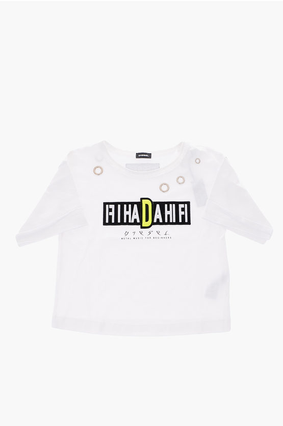  [키즈] 디젤 티셔츠 00J4IA 0TATA K100 Black White