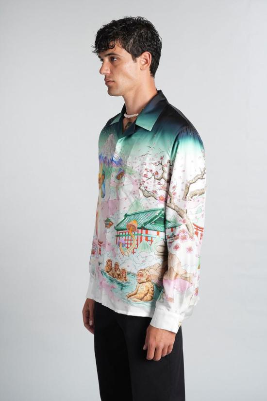 25FW 카사블랑카 긴팔 셔츠 425784 M AW25 SH 006 Black - CASABLANCA