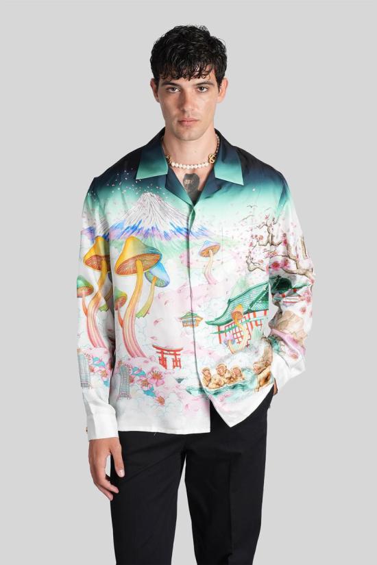 25FW 카사블랑카 긴팔 셔츠 425784 M AW25 SH 006 Black