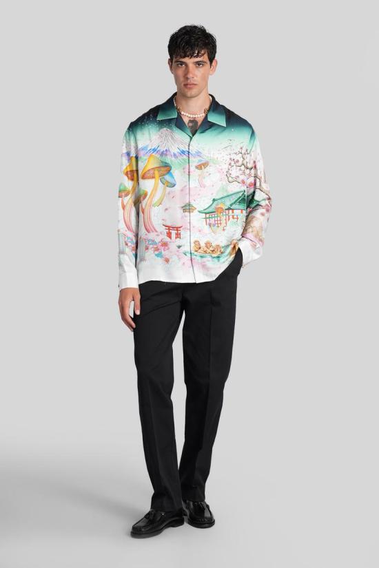 25FW 카사블랑카 긴팔 셔츠 425784 M AW25 SH 006 Black - CASABLANCA