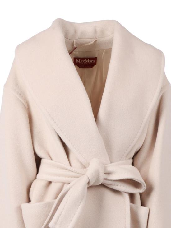 25FW 막스마라 스튜디오 코트 2526016032600 023 BEIGE 242229 WHITE - MAX MARA STUDIO