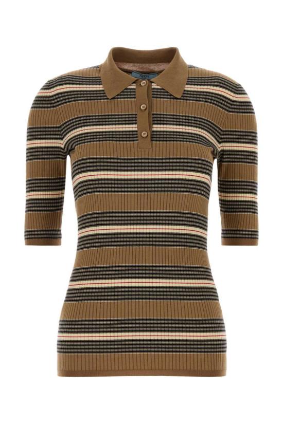 25FW 프라다 반팔 티셔츠 P24R2USOOO17KJ F0040 STRIPPED