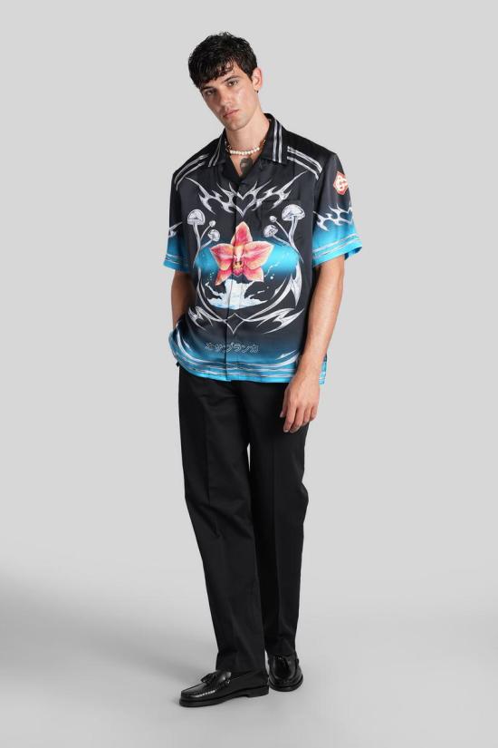 25FW 카사블랑카 긴팔 셔츠 425783 M AW25 SH 003 Black - CASABLANCA