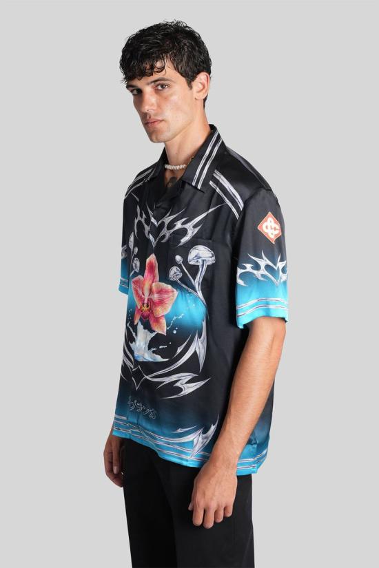 25FW 카사블랑카 긴팔 셔츠 425783 M AW25 SH 003 Black - CASABLANCA