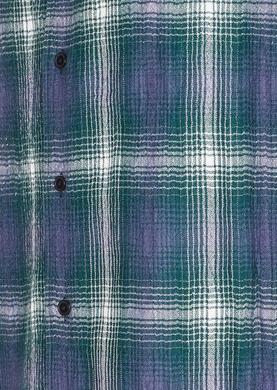 25FW 오라리 긴팔 셔츠 A25AS01WNFOREST GREEN BLUE - AURALEE