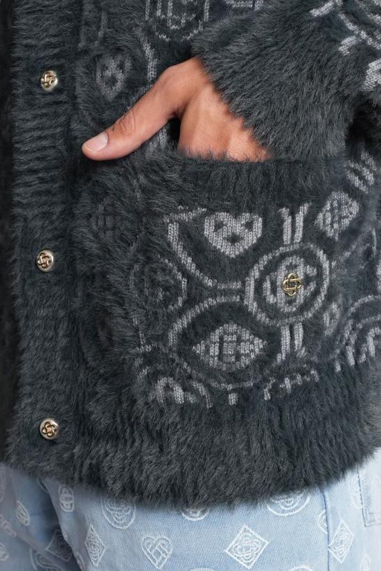 25FW 카사블랑카 스웨터 427192 M AW25 KW 1094 Black - CASABLANCA