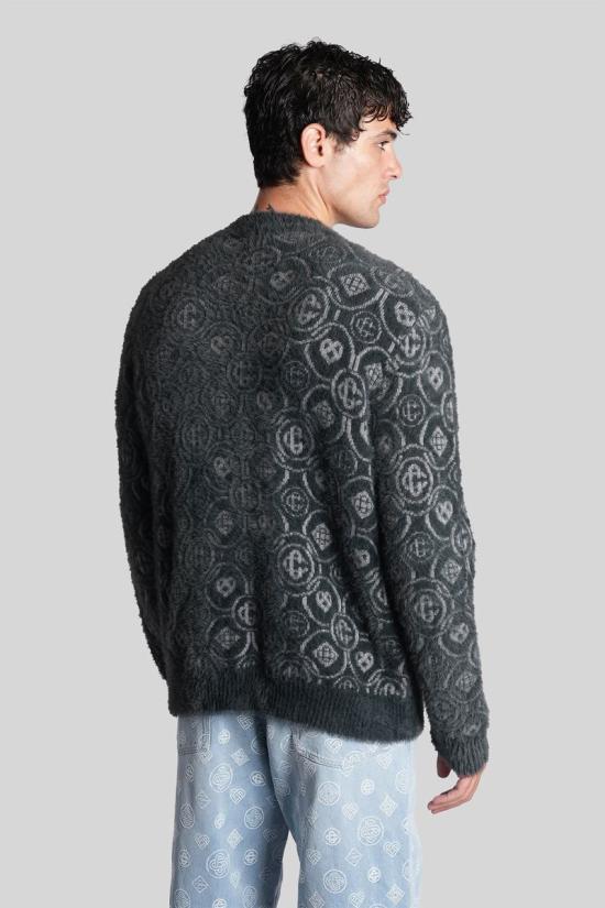 25FW 카사블랑카 스웨터 427192 M AW25 KW 1094 Black - CASABLANCA