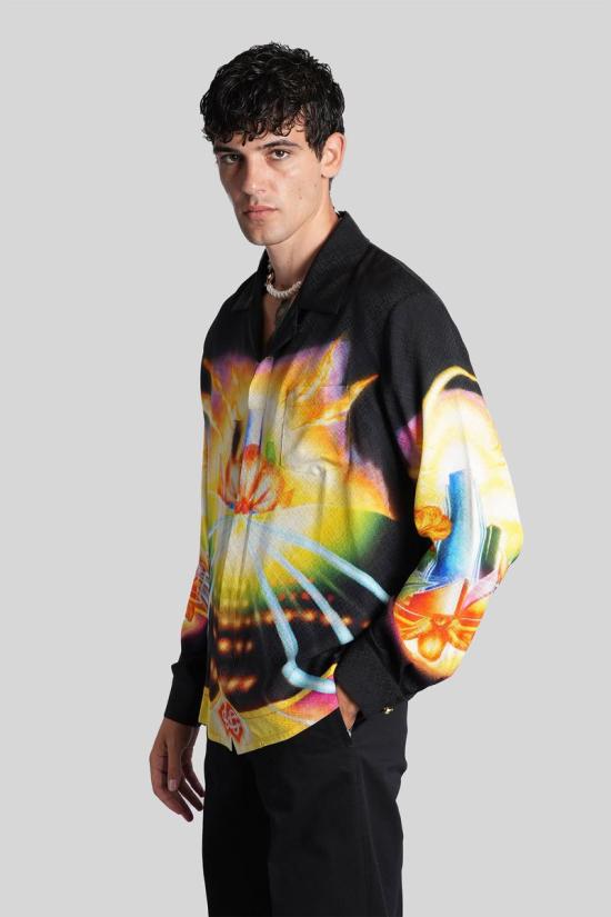 25FW 카사블랑카 긴팔 셔츠 427194 U AW25 SH 006 Black - CASABLANCA