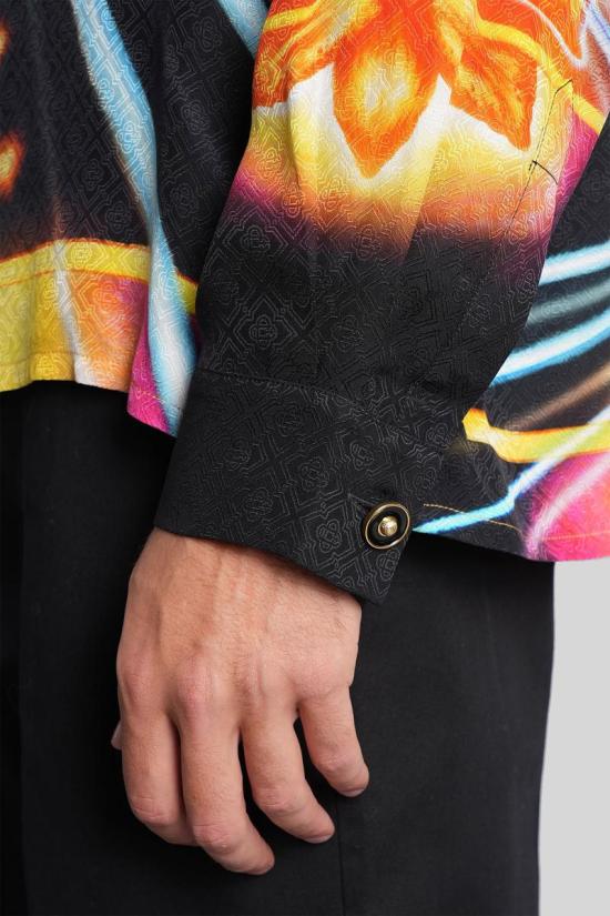 25FW 카사블랑카 긴팔 셔츠 427194 U AW25 SH 006 Black - CASABLANCA