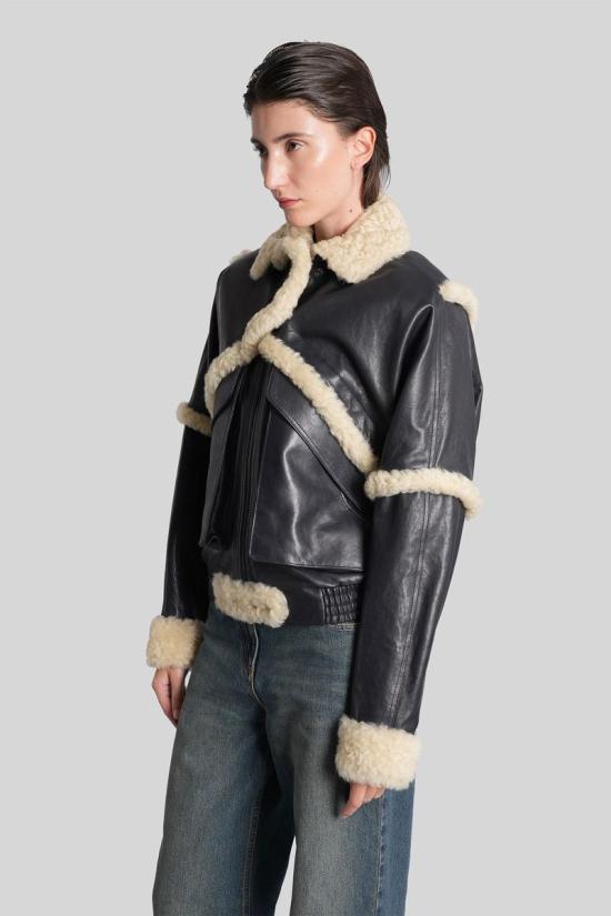 25FW 마그다뷰트림 가죽 자켓 422484 135725 BLUE - MAGDA BUTRYM