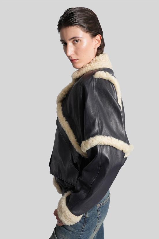 25FW 마그다뷰트림 가죽 자켓 422484 135725 BLUE - MAGDA BUTRYM