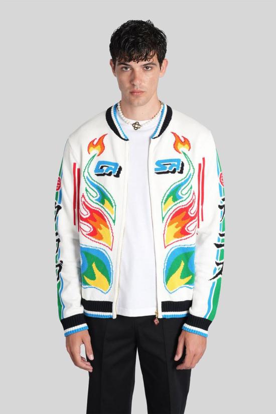 25FW 카사블랑카 봄버 자켓 425788 M AW25 KW 1100 WHITE