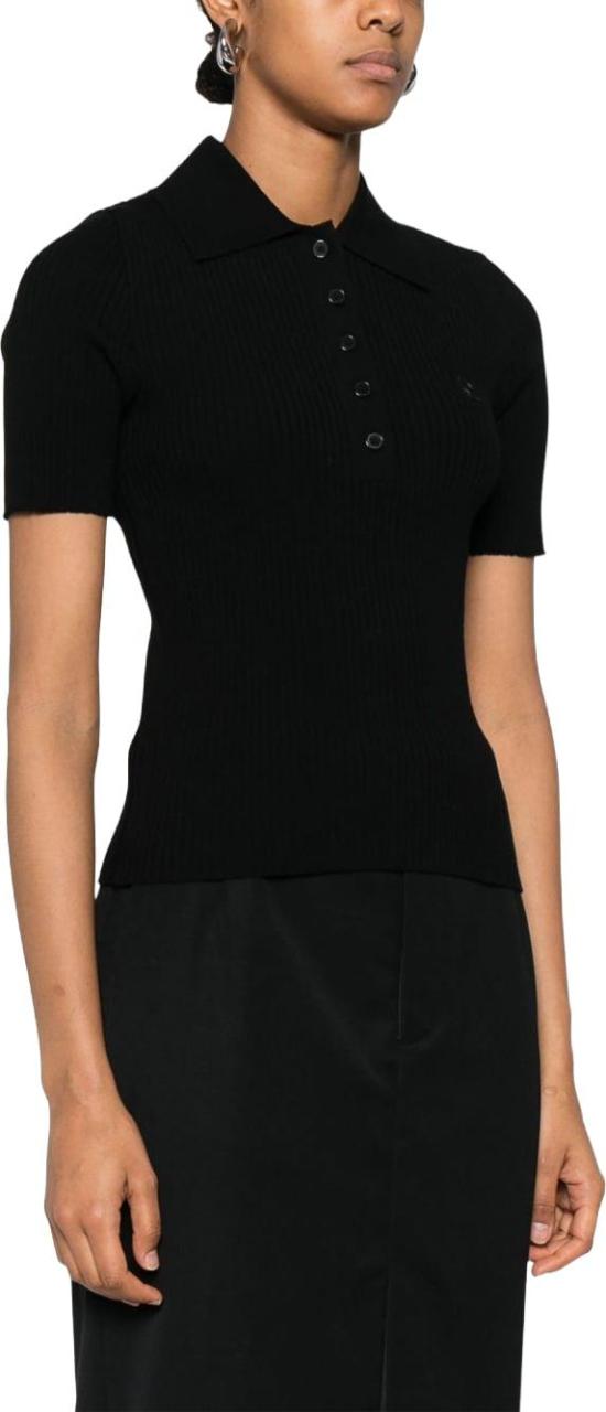 25FW 쿠레쥬 반팔 티셔츠 VESMPO029FI00019999 BLACK - COURREGES