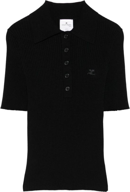 25FW 쿠레쥬 반팔 티셔츠 VESMPO029FI00019999 BLACK