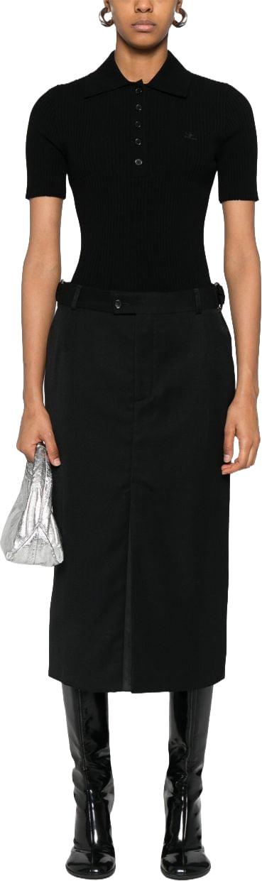 25FW 쿠레쥬 반팔 티셔츠 VESMPO029FI00019999 BLACK - COURREGES