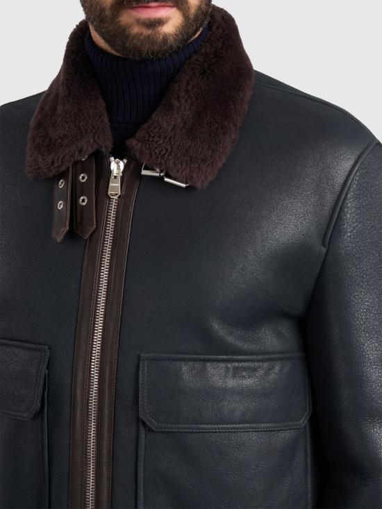 25FW 돈답 가죽 자켓 UJ972PL0547UXXX 890 Blue - DONDUP