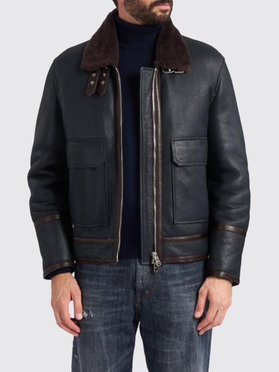 25FW 돈답 가죽 자켓 UJ972PL0547UXXX 890 Blue