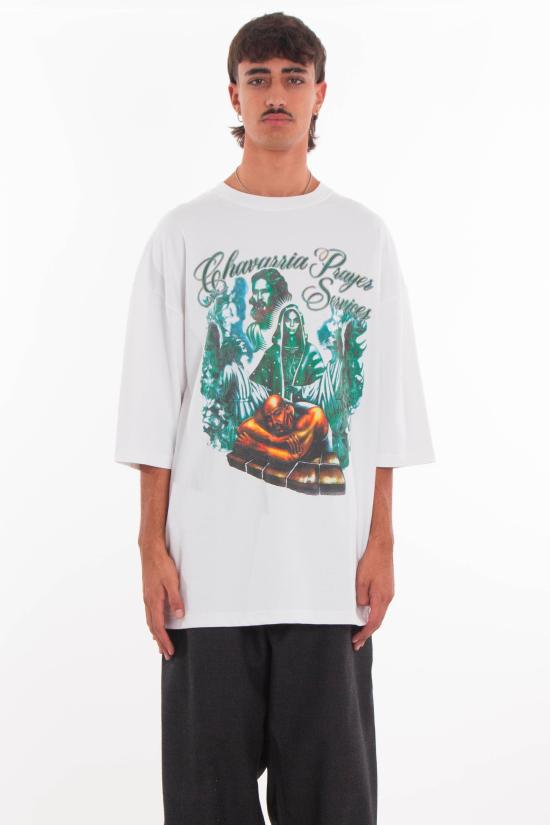 25FW 윌리 차바리아 반팔 티셔츠 WCJSY0133 000 White