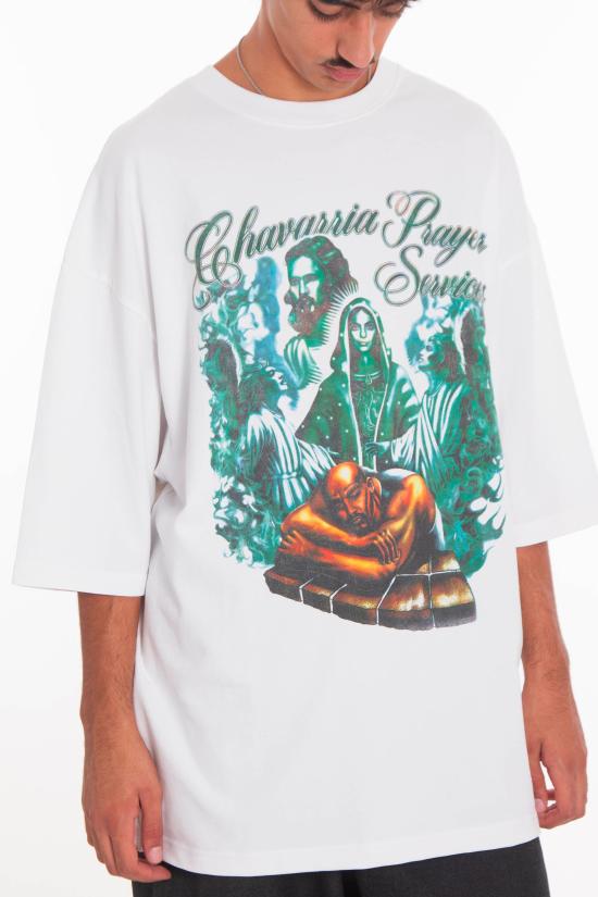 25FW 윌리 차바리아 반팔 티셔츠 WCJSY0133 000 White - WILLY CHAVARRIA