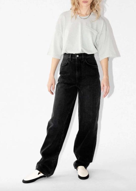  제임스 스트리트 코 데님 팬츠 90년대 배기 진 W.블랙