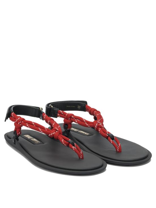 26SS 미우미우 샌들 5Y184E3L74F0011 F M005 Red - MIU MIU