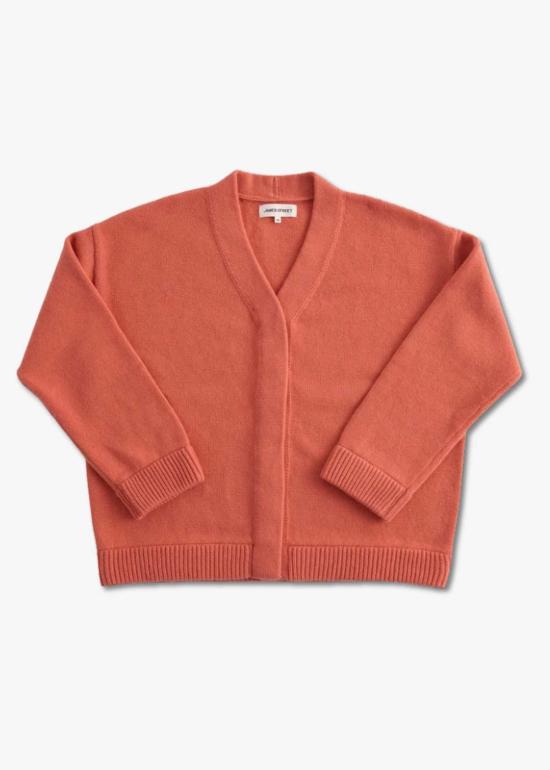 제임스 스트리트 코 가디건 오버사이즈  핑크 - JAMES STREET CO.