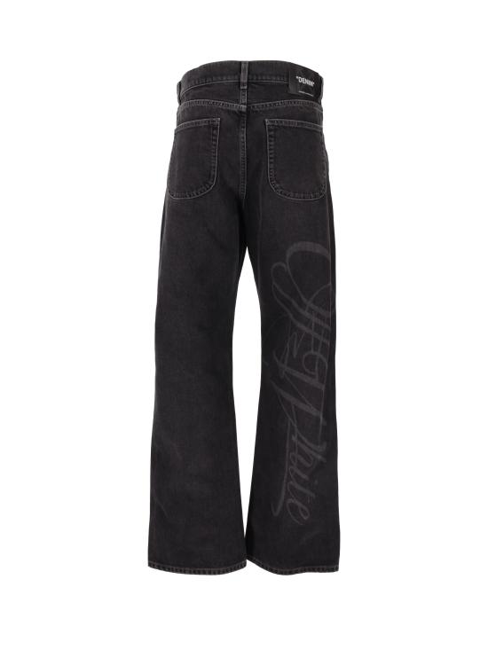 25FW 오프화이트 스트레이트 팬츠 OMYA18WF25DEN001 1310 VINTAGE BLACK BLACK - OFF WHITE