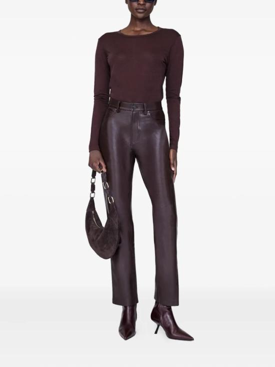 25FW 애니빙 반팔 티셔츠 A0811501 BWN34 DARK BROWN - ANINE BING