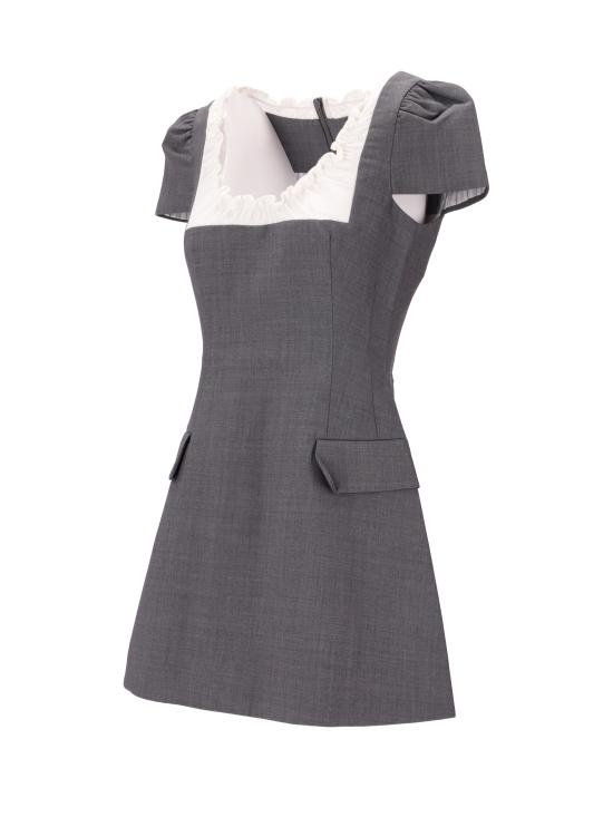 25FW 슈슈/통 미디 원피스 MWDEDR17FFV456 GR100 GREY - SHUSHU/TONG