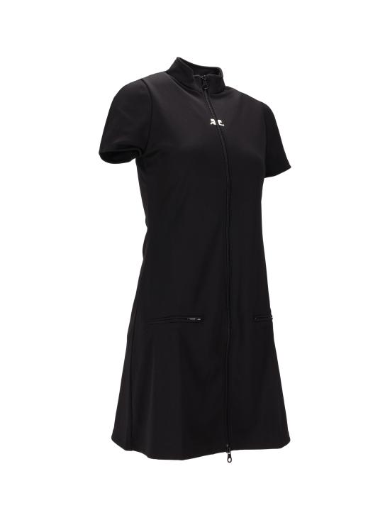 25FW 쿠레쥬 미디 원피스 325JRO686JS0250 9999 BLACK - COURREGES