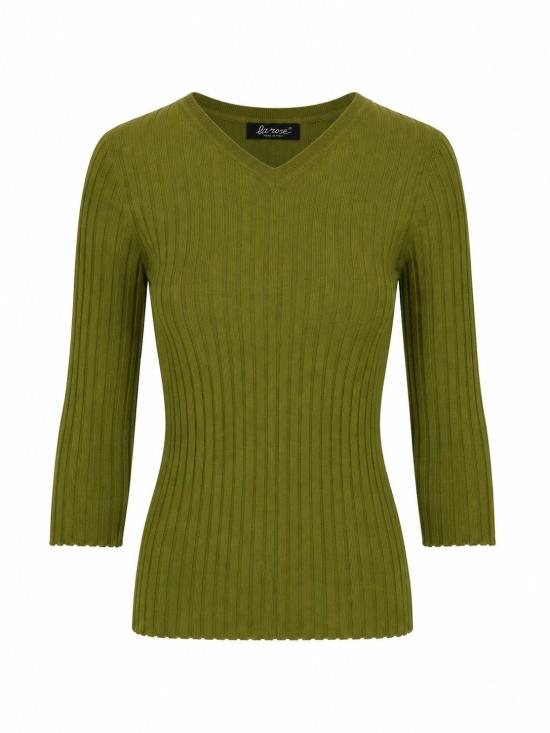 26FW 라 로즈 스웨터 LARVCS 33171 VERDE MILITARE