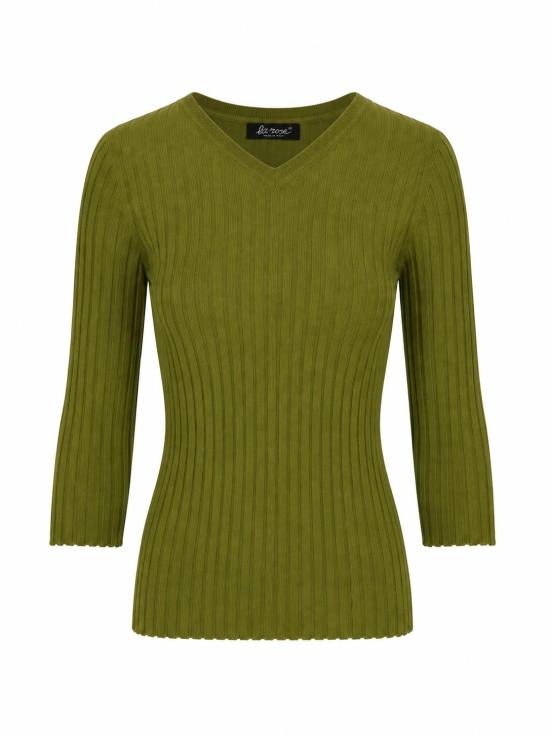 25FW 라 로즈 스웨터 LARVCS 33171 VERDE MILITARE