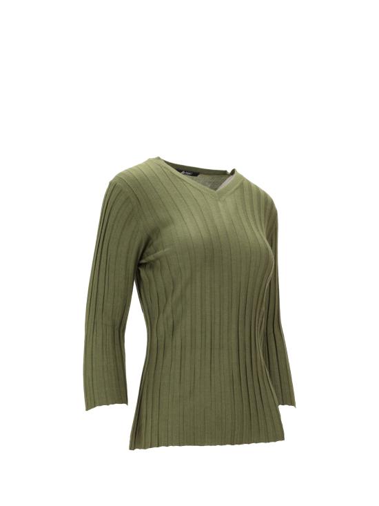 25FW 라 로즈 스웨터 LARVCS 33171 VERDE MILITARE - LA ROSE